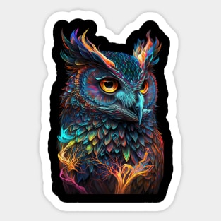 Psychedelic Owl 2 Sticker